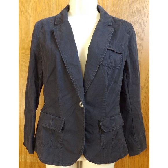 Ann Taylor Jackets & Blazers - LOFT Navy Blue One-Button Blazer